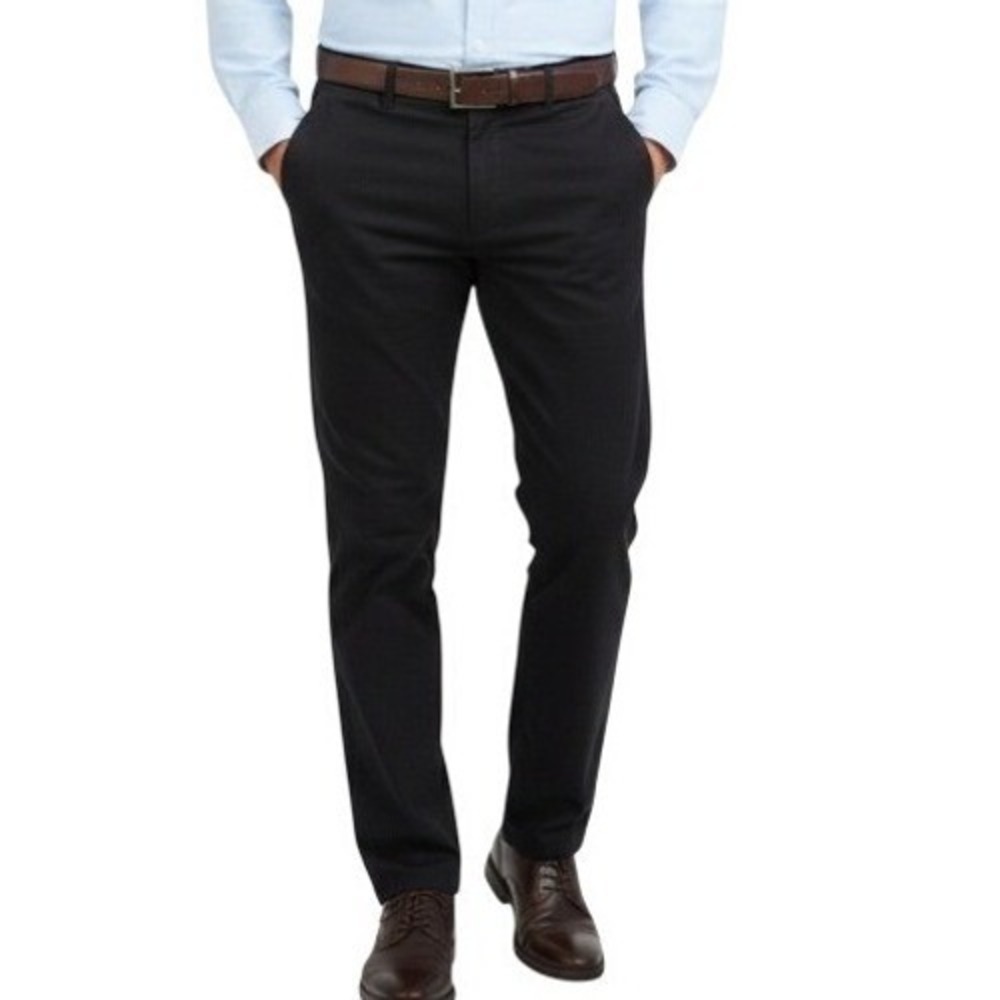 Banana Republic New Gavin Pants Mens 32x34 Black Chino Cotton Straight Casual